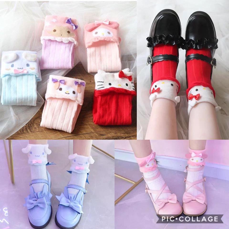 พร้อมส่ง ถุงเท้าเด็ก ลายซานริโอ้