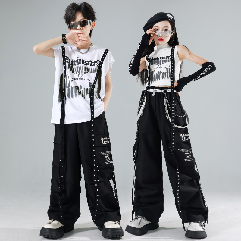 พร้อมส่ง***ชุดเต้น ชุดฮิปฮอป เสื้อแขนยาว +ตัวใน+กางเกง