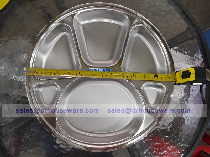 ถาดหลุมสแตนเลส ม้ายลาย 35 ซม. ( 14 นิ้ว ) SL-132039