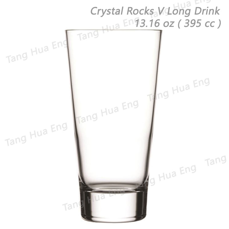 ( 6 ใบ ) แก้วค็อกเทล เนื้อคริสตัล Nude Crystal Rocks V -Long Drink 395 cc. #64021-1070956