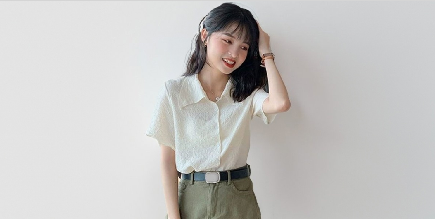 เสื้อเชิ๊ตแฟชั่นใส่สบายสไตล์เกาหลี รหัส2325