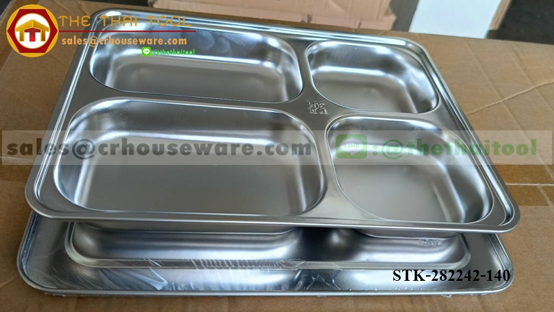 ถาดหลุม 4 ช่อง (ไม่มีฝา) เกรด 304 STK-282242-140