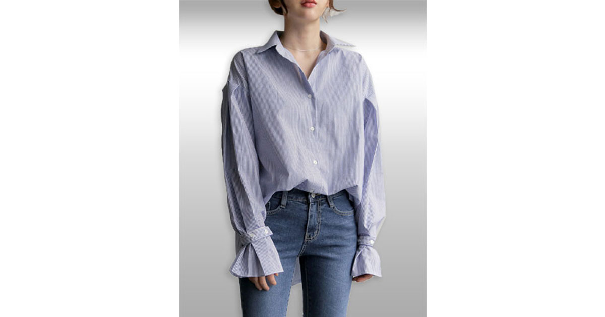 เสื้อเชิ๊ตแฟชั่นoversize ใส่สบายๆ รหัส2038