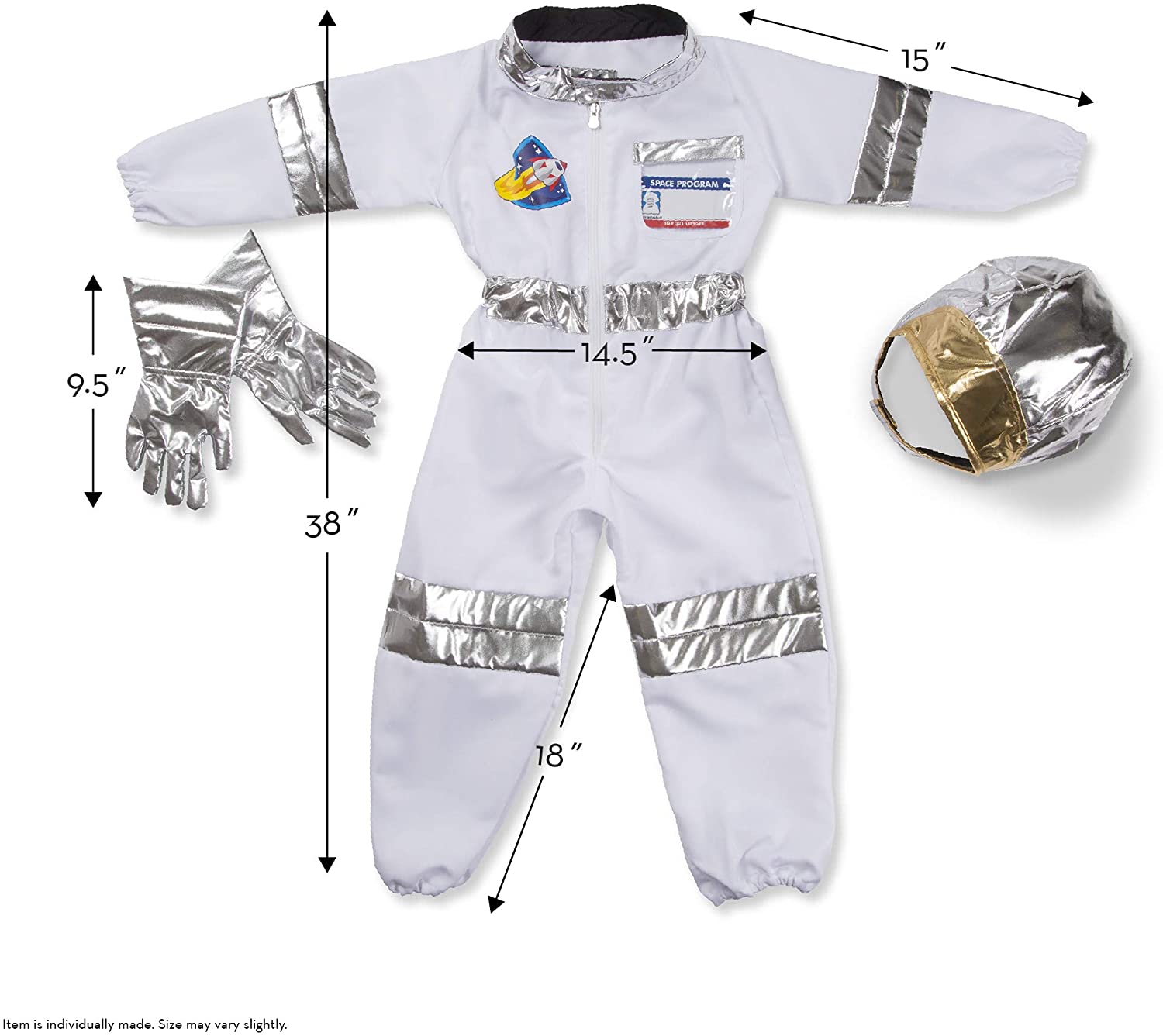 Melissa and Doug Role Play Costume – Astronaut ชุดนักบินอวกาศ