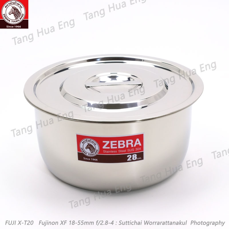 ( 2 ใบ ) Zebra ชุดหม้อแขก 50 ปี 28 ซม. F Pack คู่ ตราหัวม้าลาย