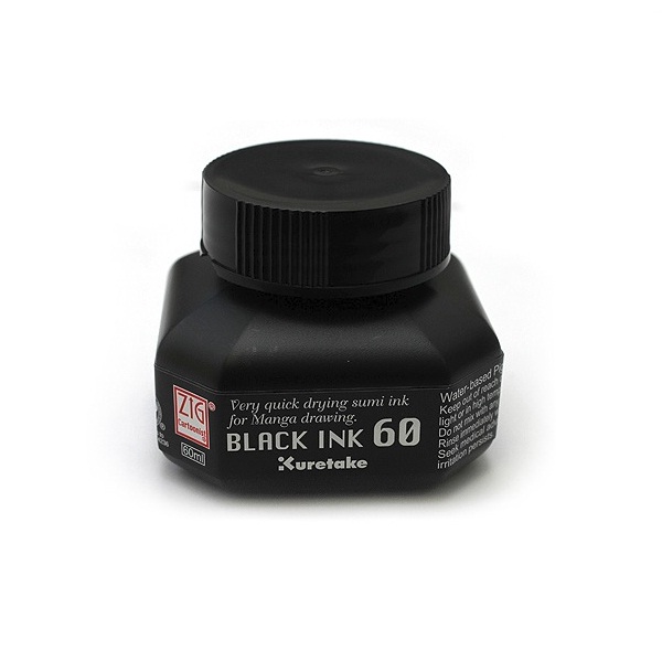หมึกดำ Kuretake Manga 60ml