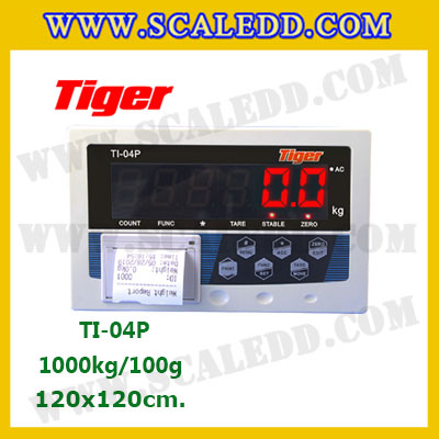 เครื่องชั่งพร้อมปริ้นเตอร์ในตัว พิกัด 1000kg รุ่น TI-04P ขนาดแท่น 120x120cm. เครื่องชั่งน้ำหนัก1000kg เครื่องชั่งดิจิตอล1000kg ตาชั่ง1000kg ตาชั่งดิจิตอล1000kg พิกัดน้ำหนัก 1000kg ค่าละเอียด 100g เครื่องชั่งยี่ห้อ TIGER รุ่น TI-04P