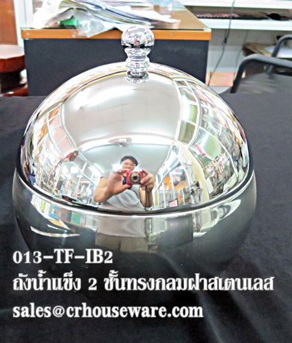 กระติกใส่น้ำแข็งฝาสเตนเลส 2 ชั้น 013-TF-IB2