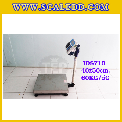 เครื่องชั่งพร้อมปริ้นเตอร์ในตัว พิกัด 60kg รุ่น IDS710 ขนาดแท่น 40x50cm. เครื่องชั่งน้ำหนัก60kg เครื่องชั่งดิจิตอลชั่ง60kg ตาชั่ง60kg ตาชั่งดิจิตอล60kg พิกัดน้ำหนัก 60kg ค่าละเอียด 5g เครื่องชั่งยี่ห้อ SDS