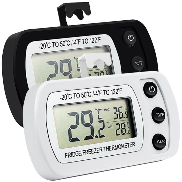 เทอร์โมมิเตอร์ดิจิตอลวัดตู้เย็น (-20) - 50 oC แบบแขวนในตู้ ( สีขาว )