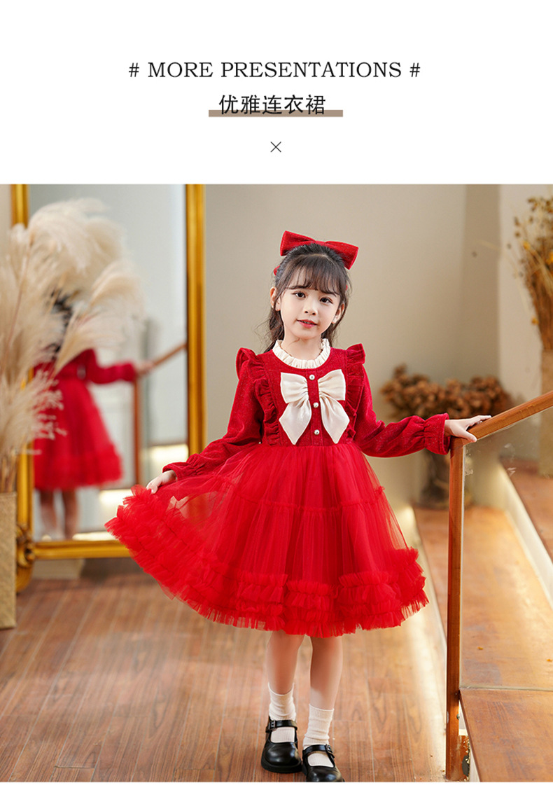 friendly4kid พร้อมส่ง ชุดคริสมาสต์ เดรสสไตล์คุณหนู โลลิต้า