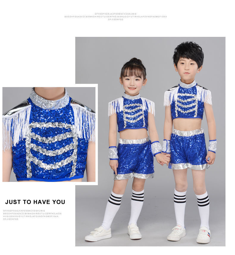 ชุดเต้น ชุดหรีด ชุดเชียร์ สีน้ำเงิน-ขาว