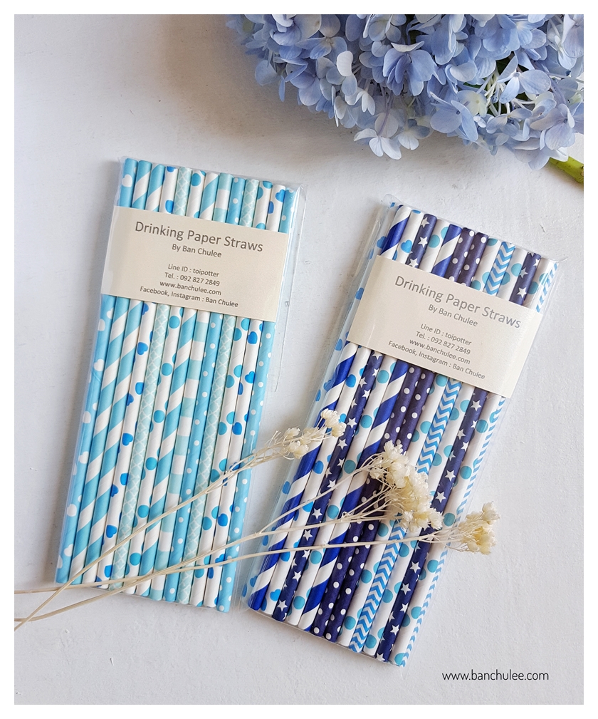 Collection Paper Straws หลอดกระดาษ ใช้สำหรับดื่มน้ำ