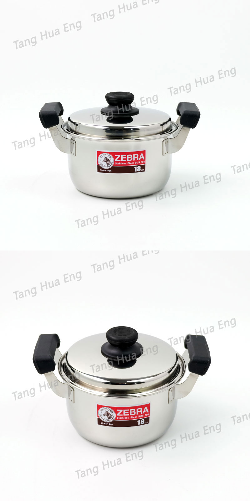 หม้อหุงต้ม ( 2 หู ) Carry 18 ซม. ตราหัวม้าลาย