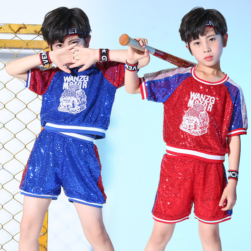 ชุดเต้น ปักเลื่อม เซ็ทหญิงชาย เสื้อ+กางเกงกระโปรง**สินค้าเปิดจอง