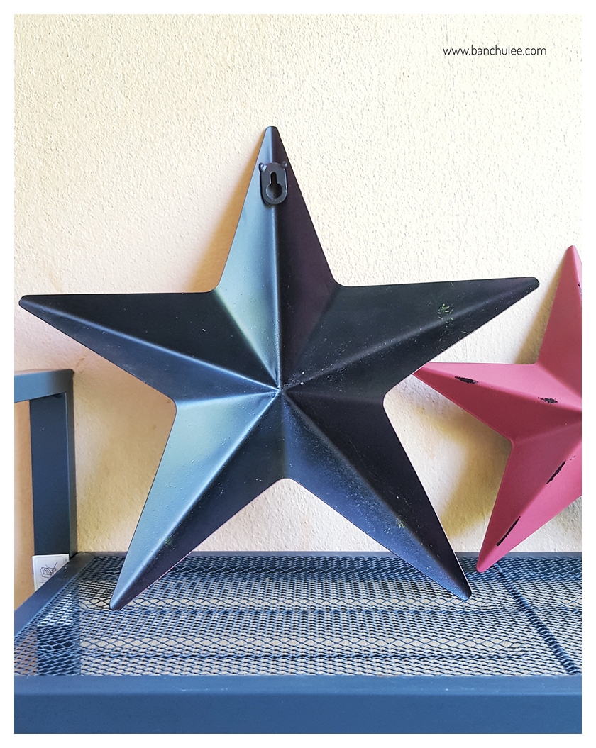 Metal Stars Wall Decor ดาวสีแดงเลือดหมู ตกแต่งผนัง งานโลหะ