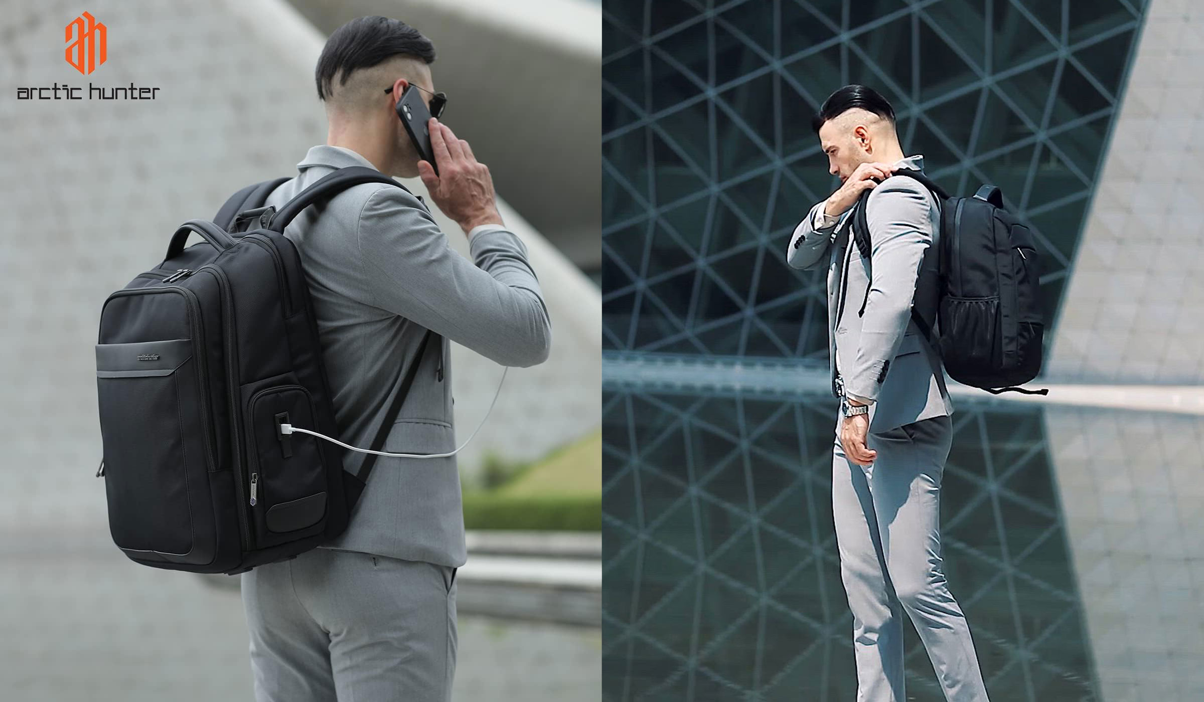 กระเป๋าเป้ Notebook สะพายหลัง รุ่น B00544 รองรับถึง 17" by Arctic Hunter