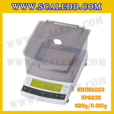 เครื่องชั่งดิจิตอล ทศนิยม 3 ตำแหน่ง รุ่น UP623X 620gx0.001g เครื่องชั่งละเอียดสูง620g เครื่องชั่งน้ำหนัก620g ตาชั่ง620กรัม พิกัดน้ำหนัก 620g ความละเอียด 0.001g ยี่ห้อ SHIMADZU รุ่น UP623X