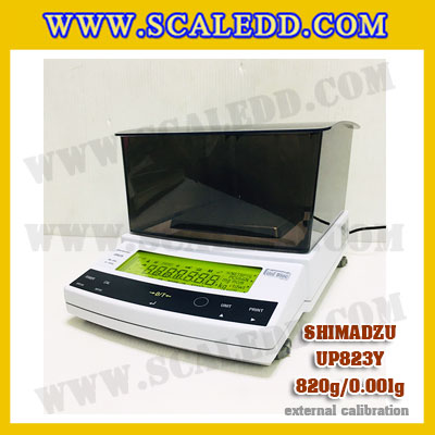 เครื่องชั่งดิจิตอล ทศนิยม 3 ตำแหน่ง รุ่น UP823Y 820gx0.001g เครื่องชั่งละเอียดสูง820g เครื่องชั่งน้ำหนัก820g ตาชั่ง820กรัม พิกัดน้ำหนัก 820g ความละเอียด 0.001g ยี่ห้อ SHIMADZU รุ่น UP823Y