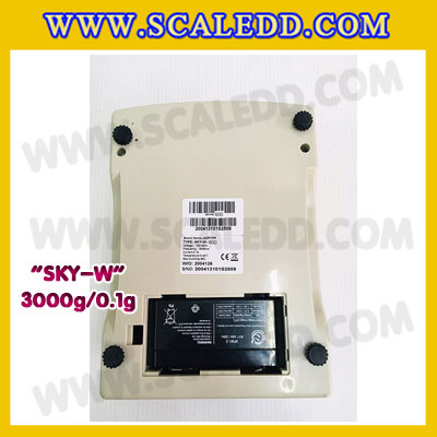 เครื่องชั่งดิจิตอล ทศนิยม 1 ตำแหน่ง SKY-W 3000gx0.1g เครื่องชั่งละเอียดสูง3000g เครื่องชั่งน้ำหนัก3000g ตาชั่ง3000กรัม ตาชั่งดิจิตอล3000กรัม พิกัดน้ำหนัก 3000g ความละเอียด 0.1g ยี่ห้อ JADEVER รุ่น SKY-W (เครื่องชั่งมีใบผ่านตรวจรับรองจากสำนักชั่งตวงวัด)
