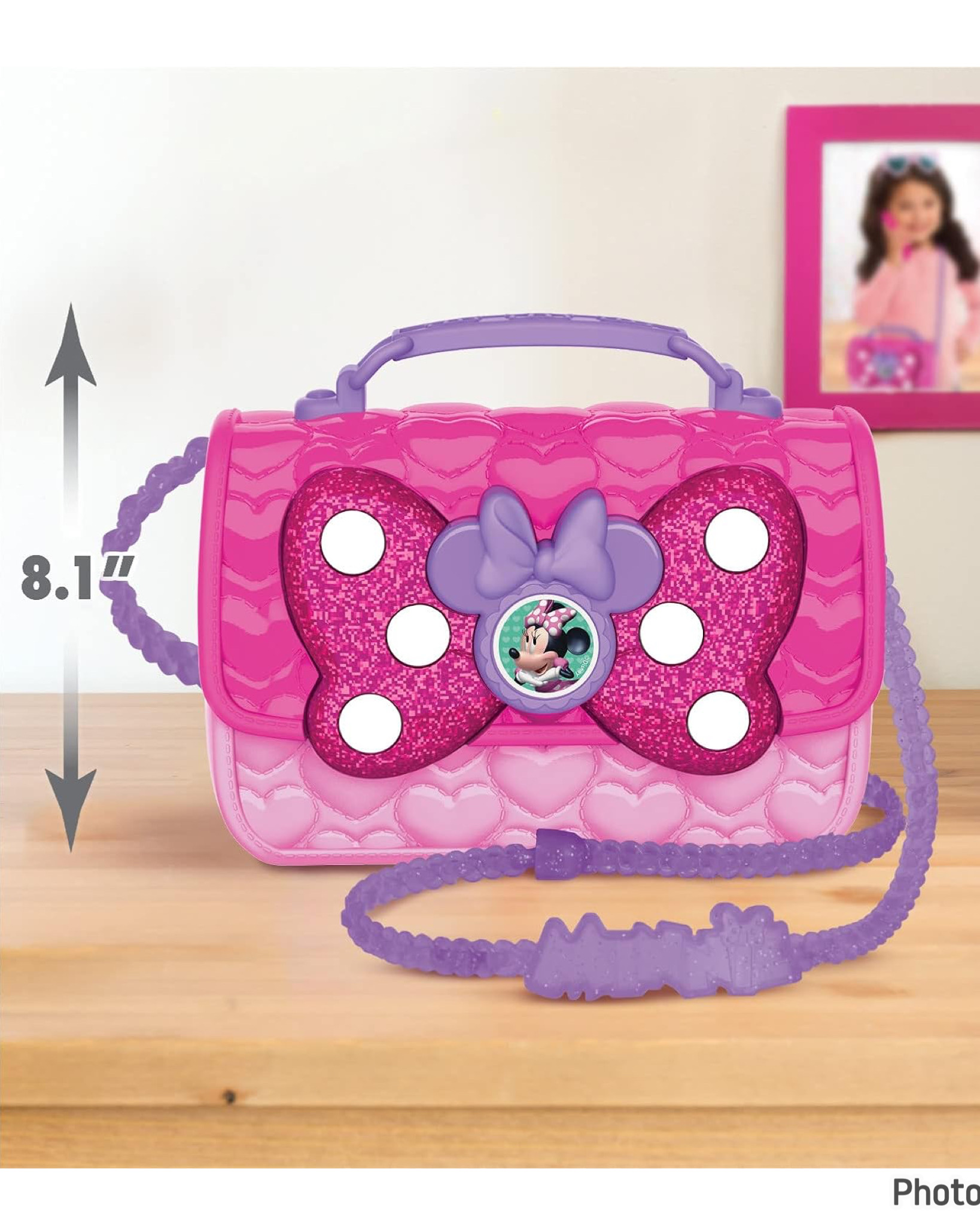 กระเป๋า Minnie Mouse Bowfabulous Bag Set, Disney Jr, 7 Piece Pretend Play Bag Set