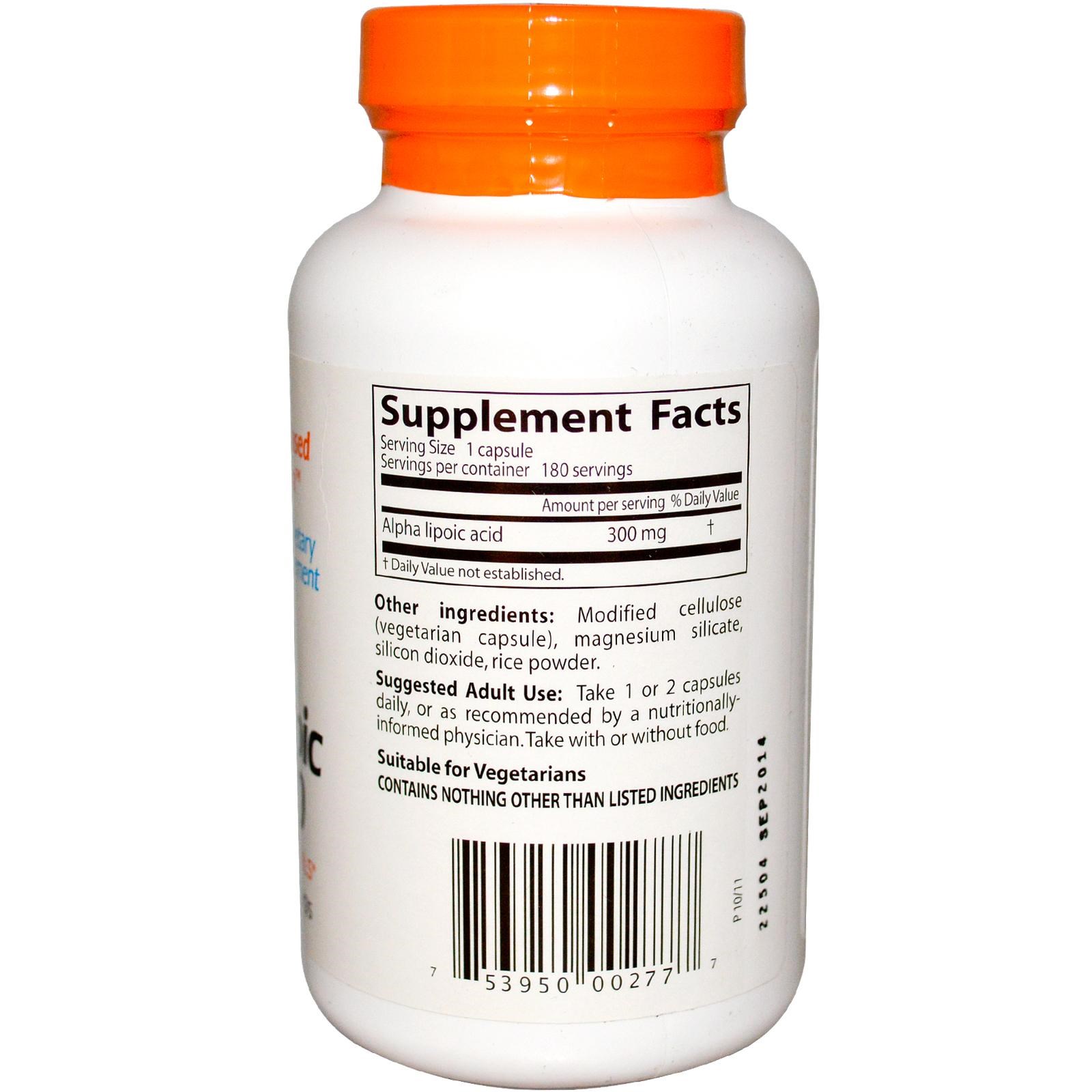 (Pre-order)Doctor's Best,Best Alpha-Lipoic acid300,300 mg,180 Veggie Caps ช่วยเพิ่มประสิทธิภาพสารต้านอนุมูลอิสระ ช่วยป้องกันและลดการอักเสบของสิว