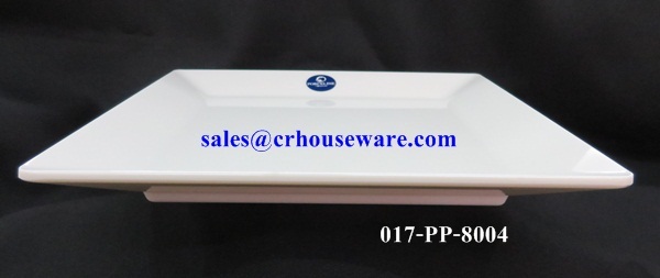 Porceline จานสี่เหลี่ยม 10.5 นิ้ว 017-PP-8004,10.5 inch square plate