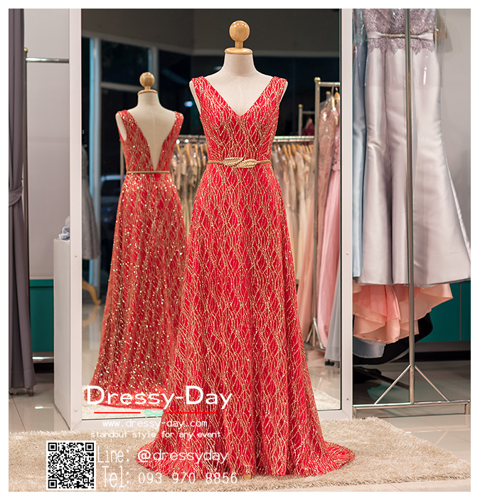 รหัส ชุดไปงานแต่งงาน : PF068 ชุดราตรียาว สี แดง แขนกุด วีหน้าหลัง เซ็กซี่ด้วยงานซีทรู สวยหรูดูดีแบบเจ้าหญิง ใส่ไปงานแต่งงานกลางคืน งานกาล่าดินเนอร์ ชุดงานเลี้ยง ชุดพิธีกร งานพรอม งานบายเนียร์ งานเดินพรหมแดง ถ่ายพรีเวดดิ้ง สวยมาก