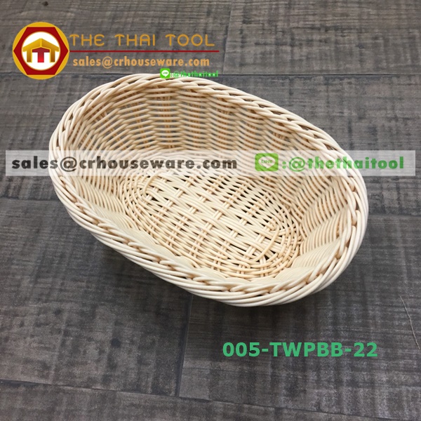 ตะกร้าหวายเทียม แบบวงรี 005-TWPBB-22