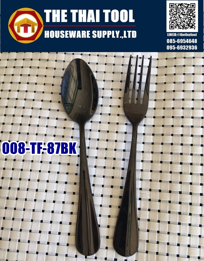 008-TF-87-11BK ส้อมชา สีดำ