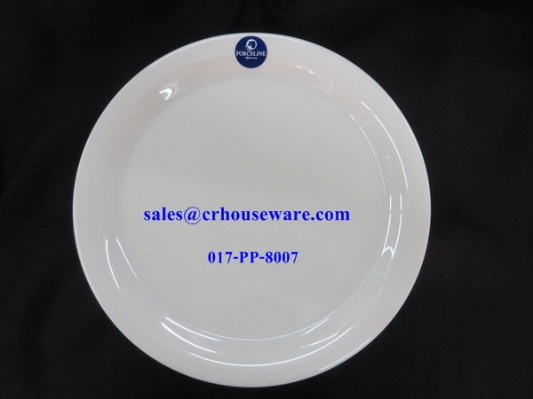 Porceline จานกลมทรงตื้น 10.5 นิ้ว 017-PP-8007,Shallow round plate 10.5 inches