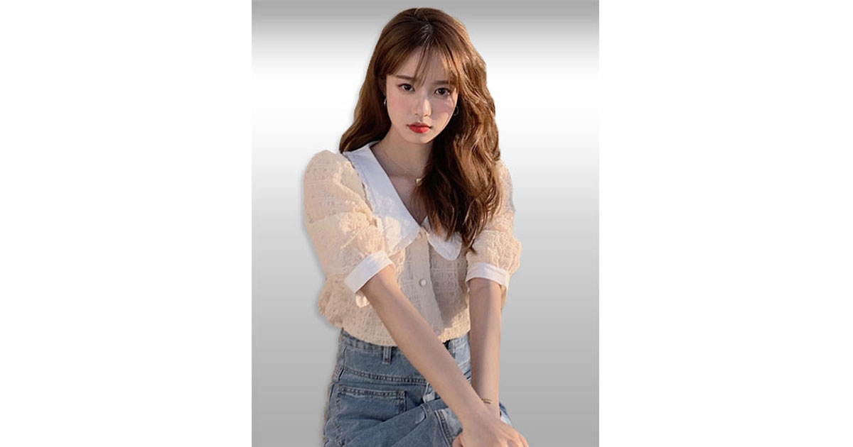 เสื้อแฟชั่นแบบสวยหวานสไตล์เกาหลี มี2สี รหัส2344