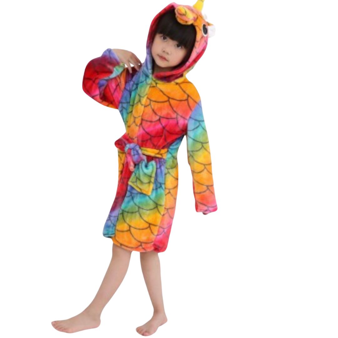 สินค้าพร้อมส่ง เสื้อคลุม ว่ายน้ำ การ์ตูน ลายยูนิคอน