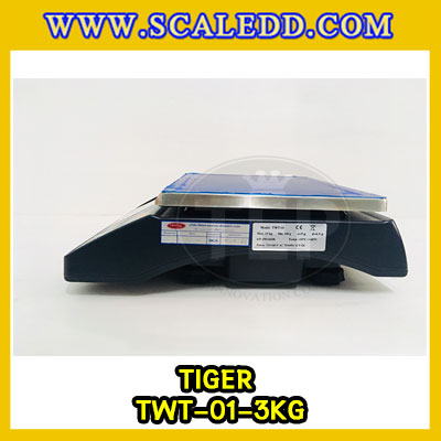 เครื่องชั่งน้ำหนักดิจิตอลตั้งโต๊ะ พิกัด3กิโลกรัม ความละเอียด0.1g ยี่ห้อ TIGER รุ่น TWT (เครื่องชั่งผ่านตรวจรับรองจากสำนักชั่งตวงวัด)
