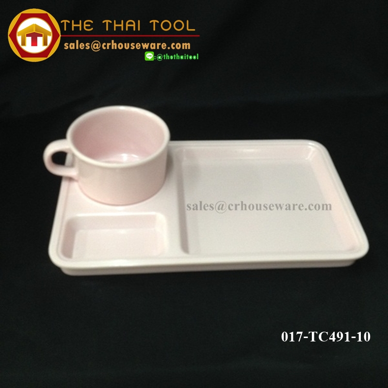 ชุดเบรคเมลามีน , ชุดของว่าง 3 ช่อง 017-TC491-10