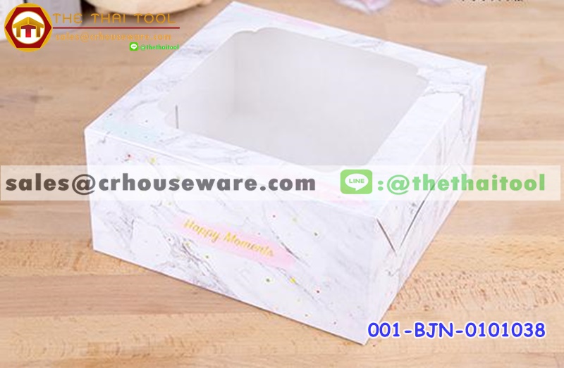 กล่องเค้ก 1 ปอนด์ ลายหินอ่อน รหัสสินค้า 001-BJN-0101038