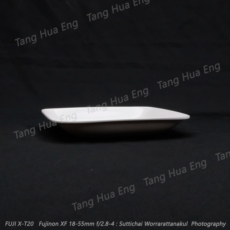 จานเหลี่ยมซุปเปอร์แวร์ 6.5นิ้วP445-6.5 ( สีครีมขาว )