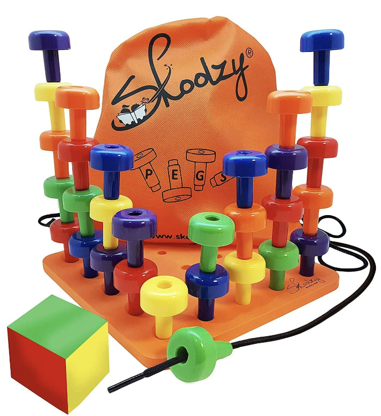 ชุด Skoolzy Peg Board Set Montessori Toys for Toddlers, Preschool Kids