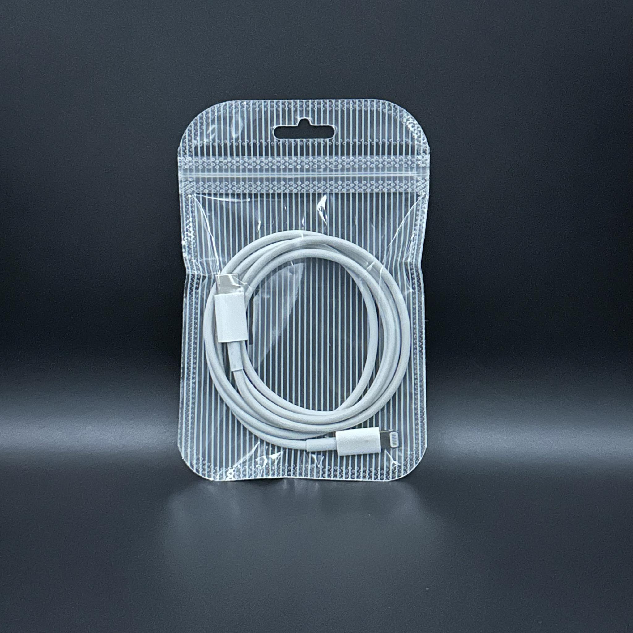 ถุงซิปใสใส่สายชาร์จ , หูฟัง , เครื่องประดับ ขนาด 8.5 x 13 cm. ลายทางใส (100 ใบ)