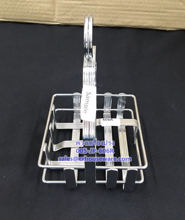 พวงเครื่องปรุง,ใส่ขวดเกลือ ขวดพริกไทย 3 ช่อง Combination rack. Code : 005-JP-606R