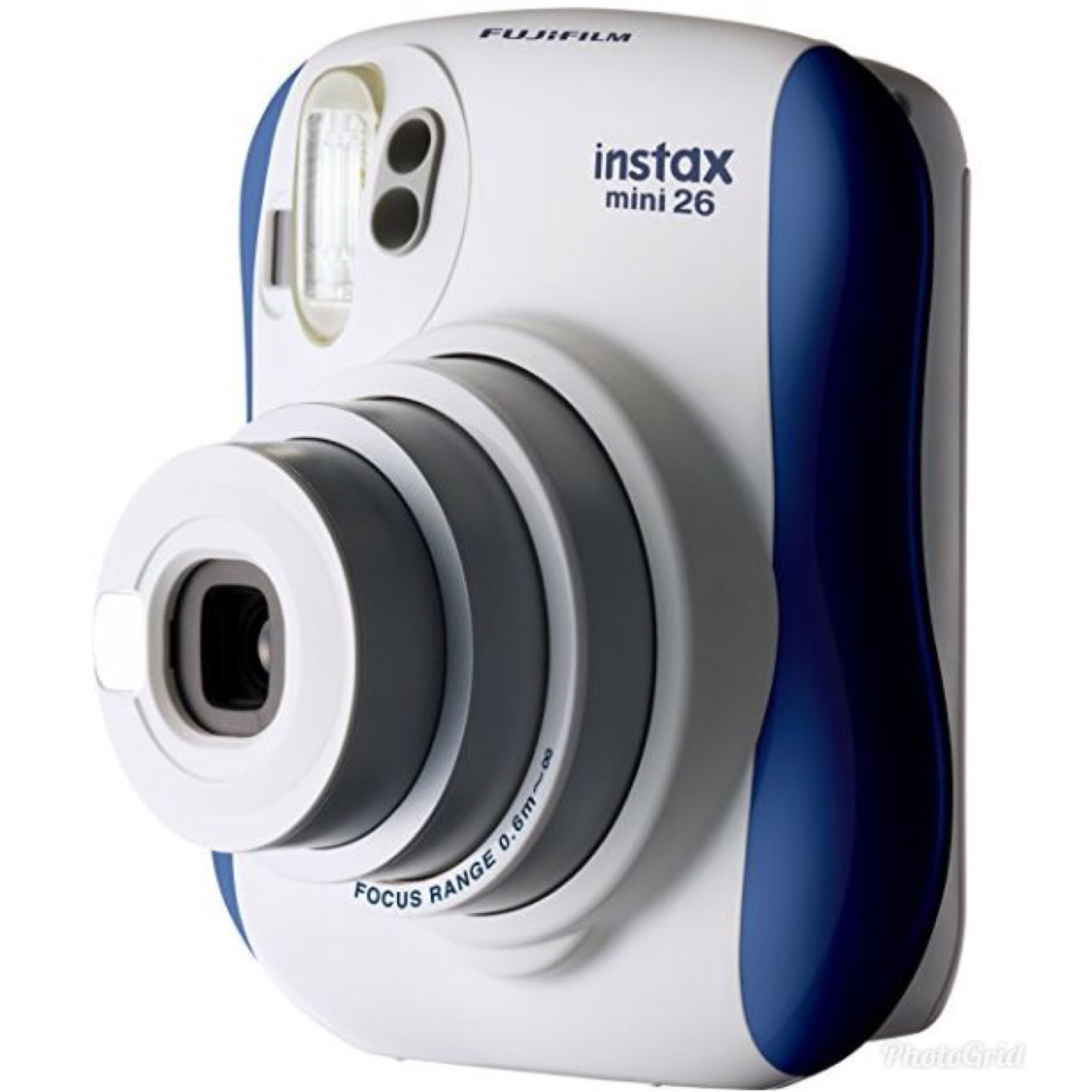 กล้องโพลาลอยด์ Fujifilm Instax Mini 26 + แถมฟิล์ม Rainbow Film Bundle 10 แผ่น - Blue/White