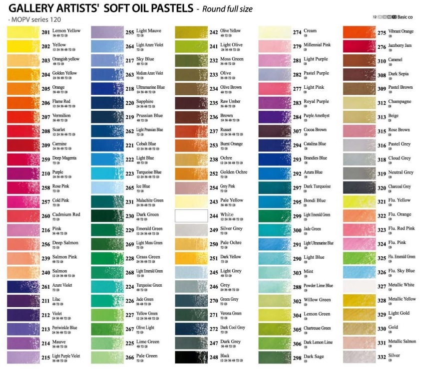 สีชอล์คน้ำมัน Mungyo Artists' Soft Oil Pastel 120สี กล่องไม้