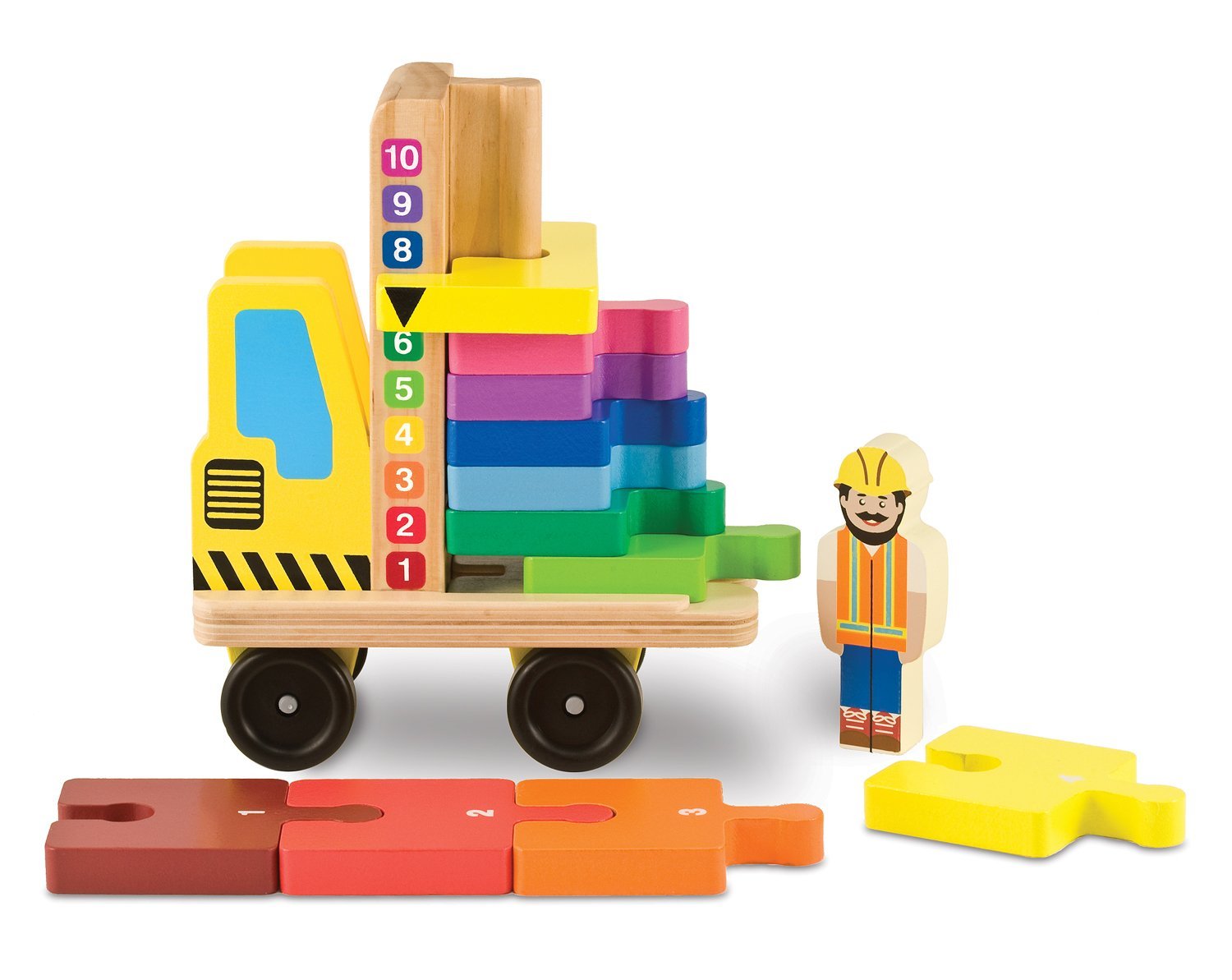 รถยก Melissa & Doug Stack & Count Forklift Playset