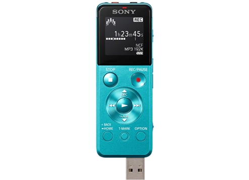 Sony เครื่องบันทึกเสียงระบบดิจิตอล UXSeries 4GB รุ่น ICD-UX543 สีฟ้า