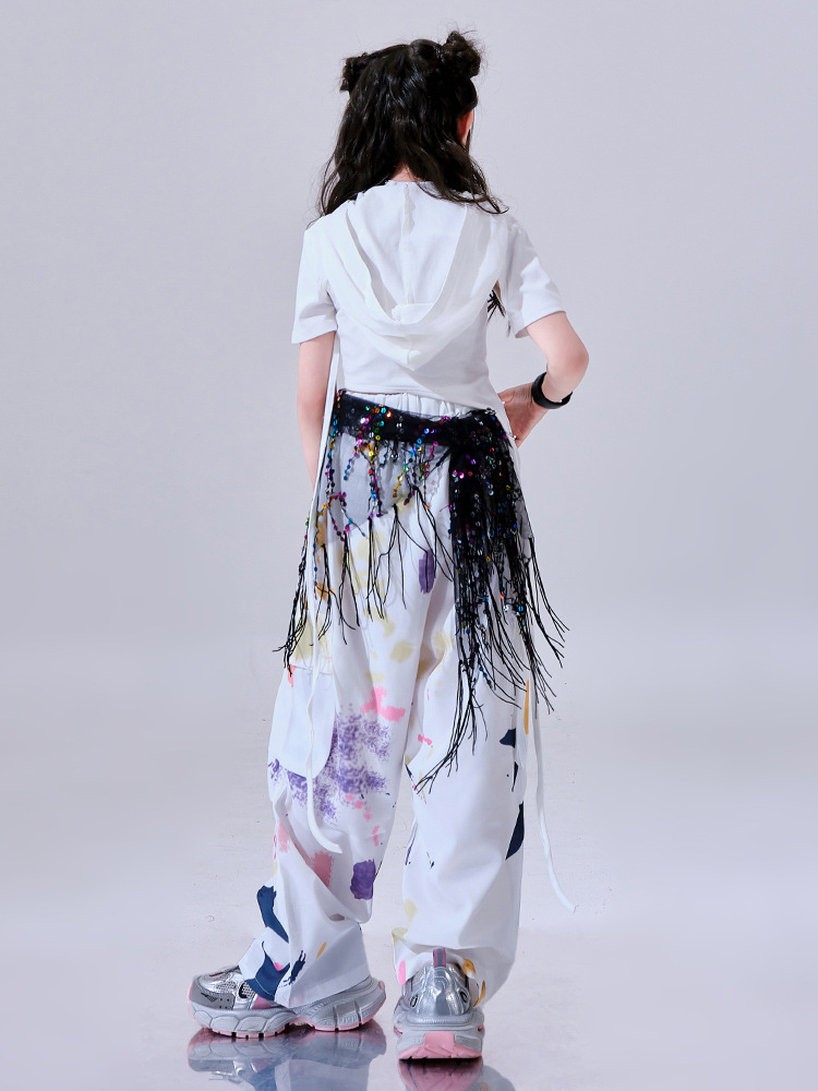 สินค้าพร้อมส่ง ชุดเต้น เซ็ตเสื้อชมพู+กระโปรง/กางเกง