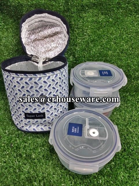 ชุดกระเป๋ากลม+กล่องอาหารซุปเปอร์ล็อก รหัส J-SET1.AAA+SET.CCC