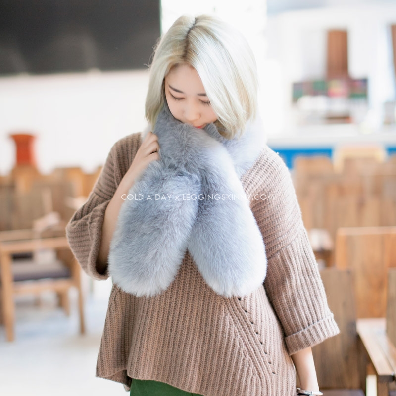 ผ้าพันคอขนเฟอร์ Fur Wool Scarf มี 9 สี