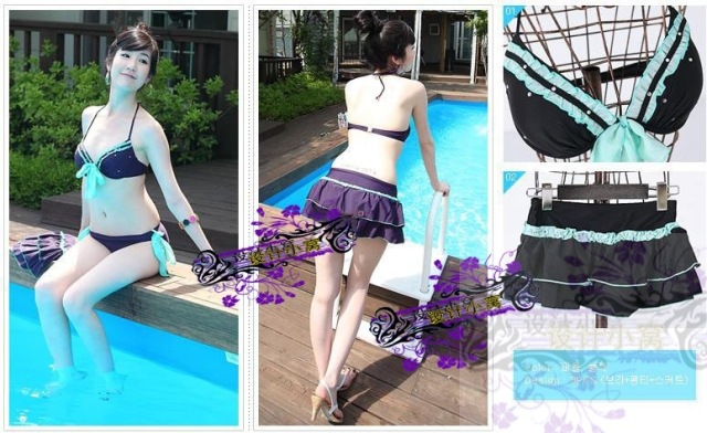 ชุดว่ายน้ำ 3 ชิ้น สีดำ รอบอก 32-34 เอว 28-32 นิ้ วสะโพก 30-34 นิ้วค่ะ สวยมาก