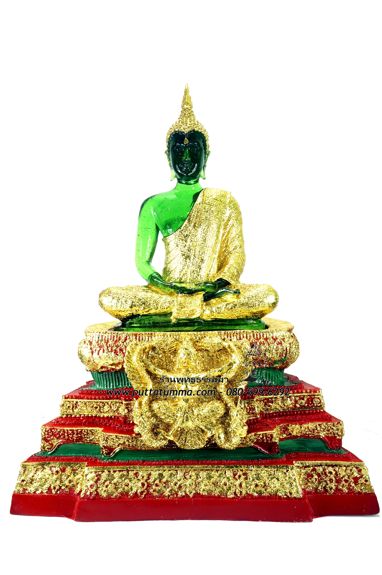 พระแก้วมรกต ทรงเครื่องฤดูฝน เนื้อเรซิ่น ขนาด 9 นิ้ว สูง 19 นิ้ว