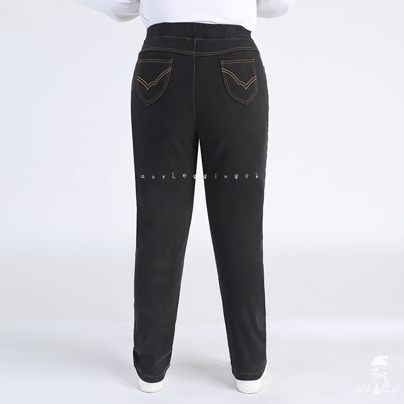 กางเกงยีนส์กันหนาว มีขนสัตว์ สำหรับสาวอ้วน สาวอวบ ไซส์ใหญ่ 2XL-9XL